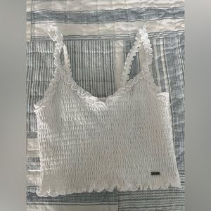 Hollister White Cropped Tank